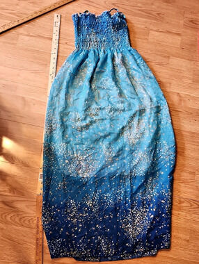 Blue & White Maxi Dress New
